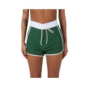 Inner Relm x Free People Surf Boardshorts Swim Women’s Large Green White Pocket